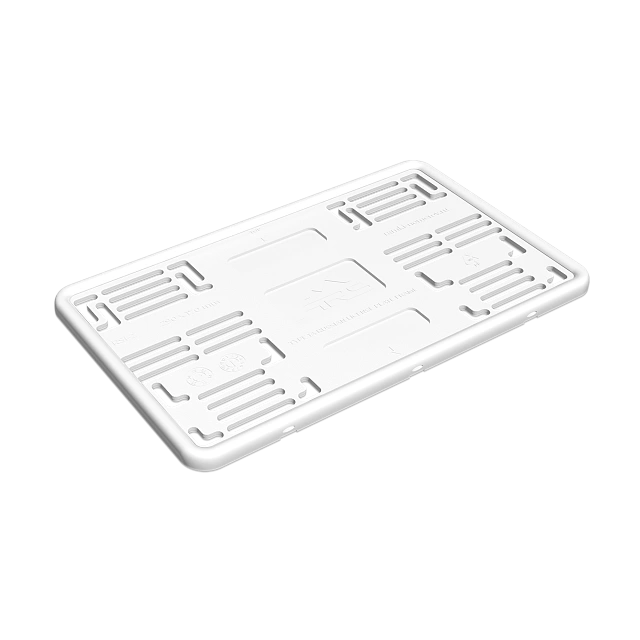 Рамка для номера 290х170 мм силиконовая белая c пластиковой основой ARS, 1 шт