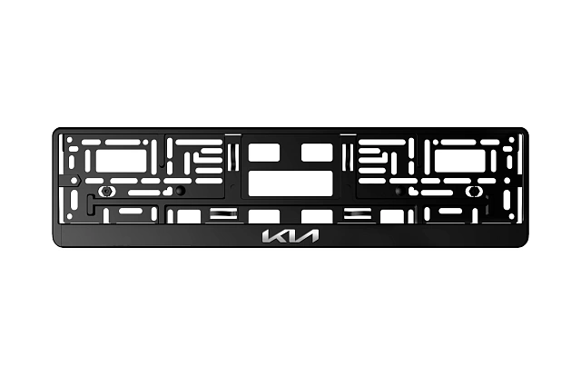 Рамка автомобильного номера автостандарт рельеф KIA (RP-027)