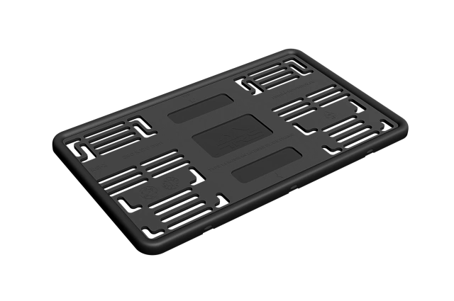 Рамка для номера 290х170 мм силиконовая черная c пластиковой основой ARS, 1 шт