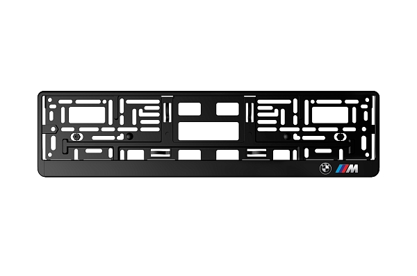 Рамка автомобильного номера автостандарт рельеф BMW ///M (RP-036)
