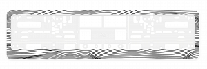 Рамка автомобильного номера УФ-печать ARS STYLE "Белая абстракция"