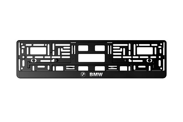 Рамка автомобильного номера автостандарт рельеф BMW (RP-035)