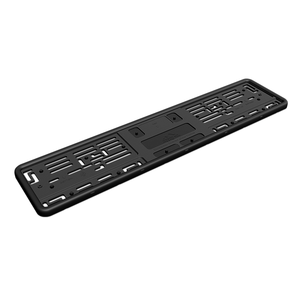 Рамка автомобильного номера силиконовая c пластиковой основой черная ARS 2.0 520 х 112 мм