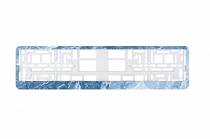 Рамка автомобильного номера УФ-печать ARS STYLE "Синий мрамор"