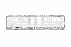 Рамка автомобильного номера УФ-печать ARS STYLE белая "Белая абстракция"