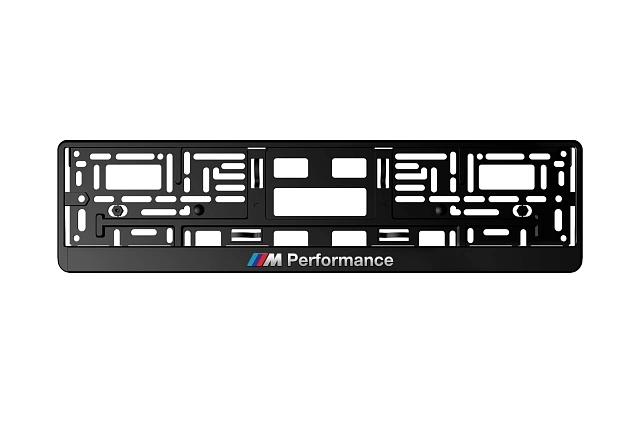 Рамка автомобильного номера автостандарт рельеф ///M Performance (RP-037)
