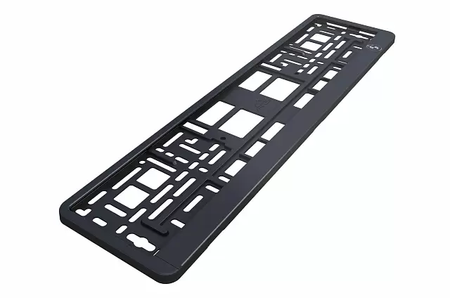 Рамка автомобильного номера УФ-печать Автостандарт черная "BMW"